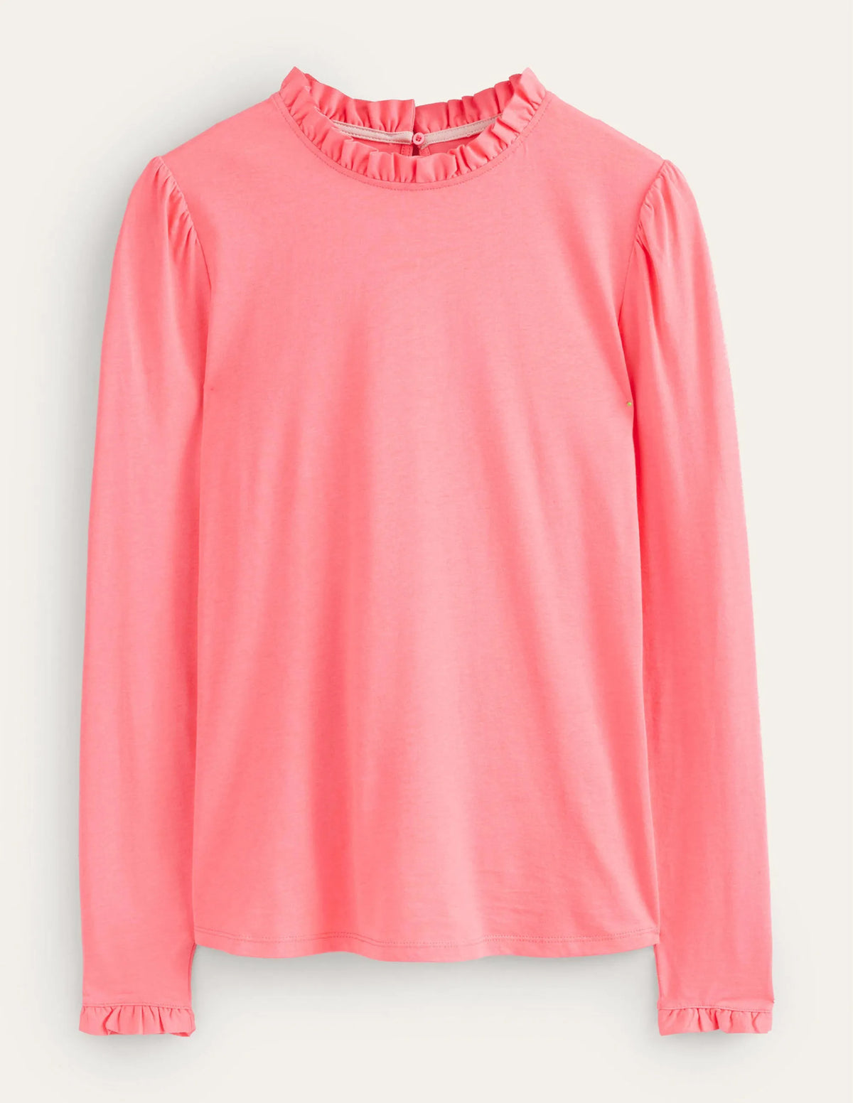 Supersoft Frill Detail Top-Coral