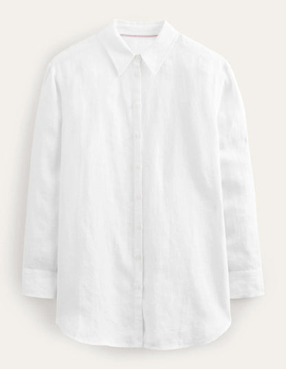 Relaxed Linen Shirt-White