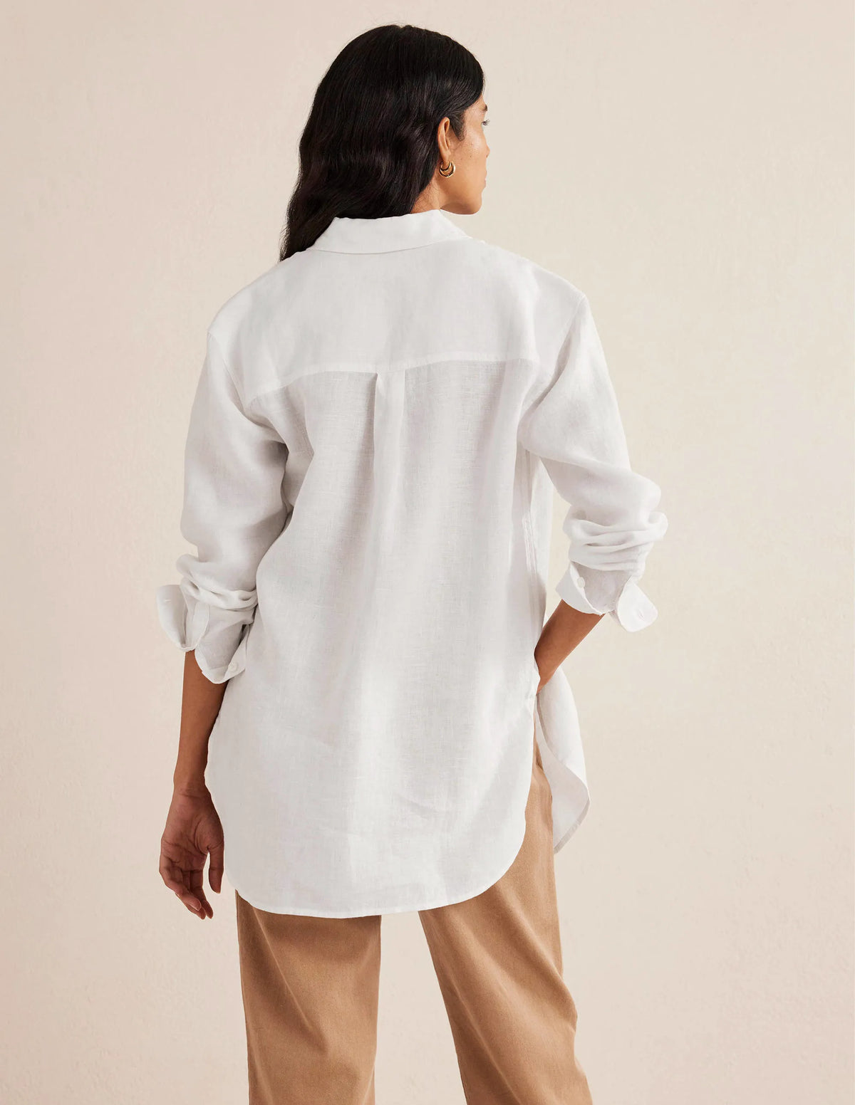 Relaxed Linen Shirt-White