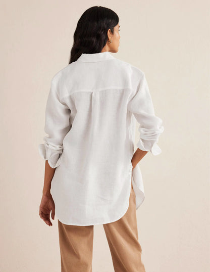 Relaxed Linen Shirt-White