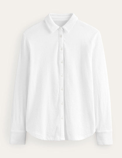Textured Jersey Shirt-White