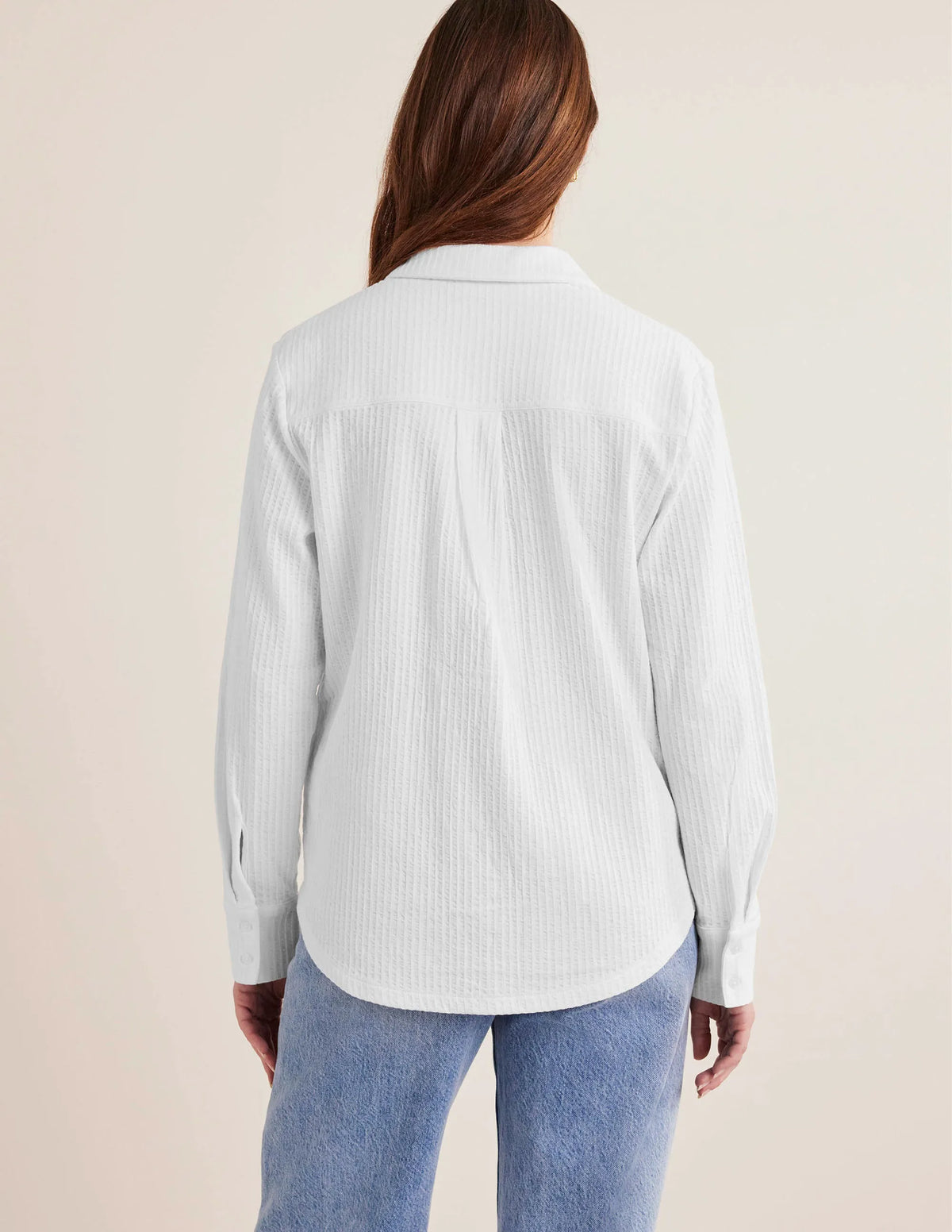 Textured Jersey Shirt-White