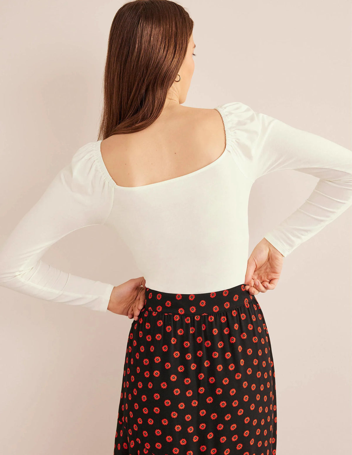 Sweetheart Jersey Top-Ivory