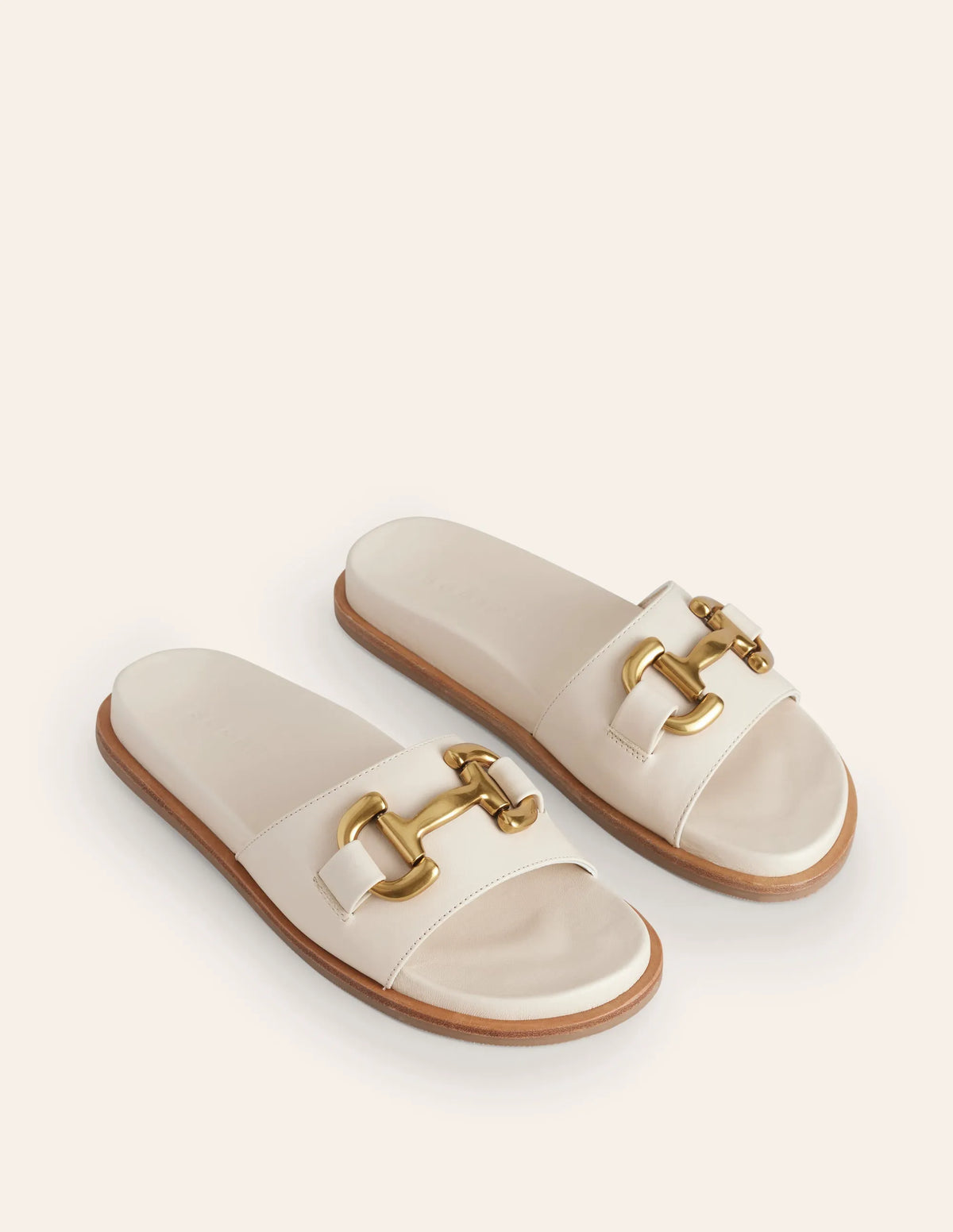 Iris Snaffle Slider Sandals-Ecru