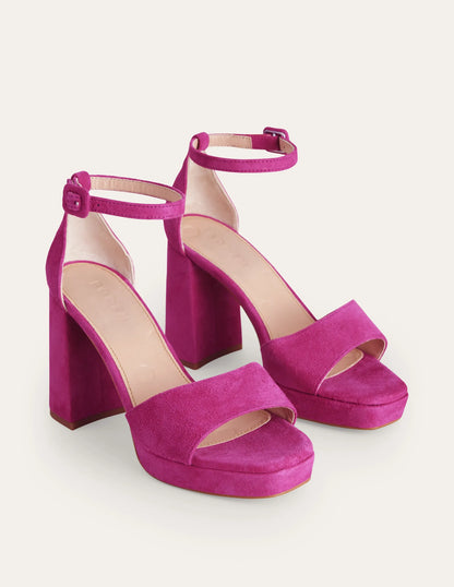 Heeled Platform Sandals-Festival Pink