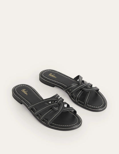 Multi Strap Sliders-Black