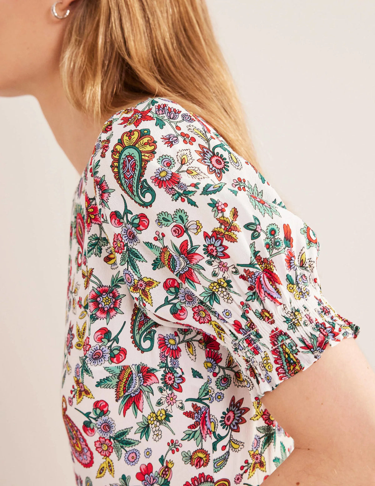 Corinne Midi Tea Dress-Multi, Dandelion Paisley