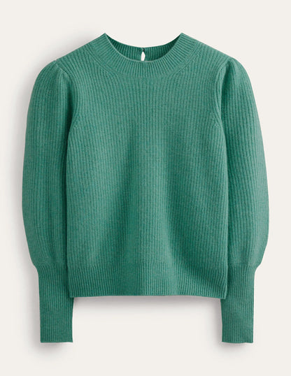 Key Hole Cashmere Sweater-Indian Ocean