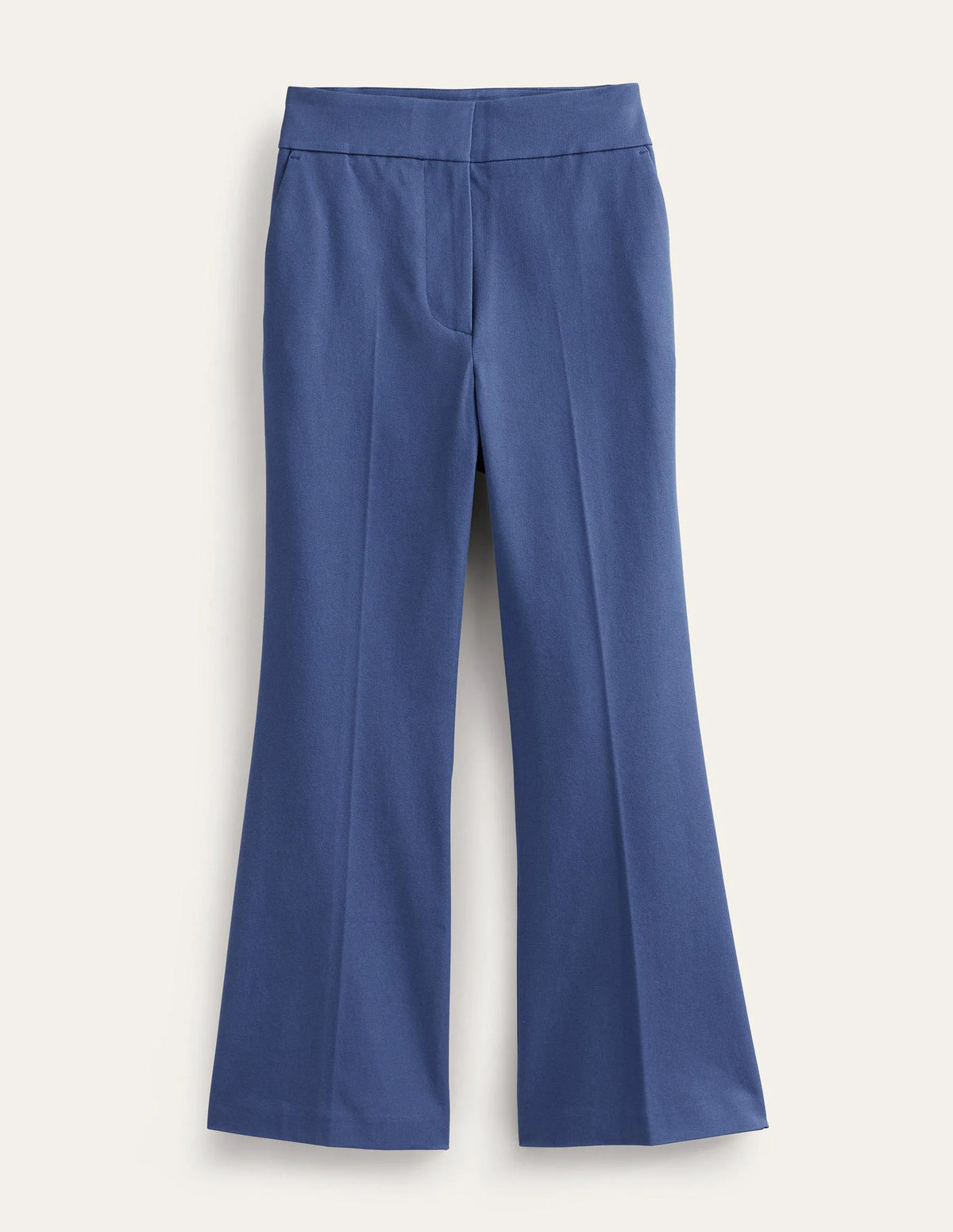 Bi-Stretch Crop Flare Pants-True Blue