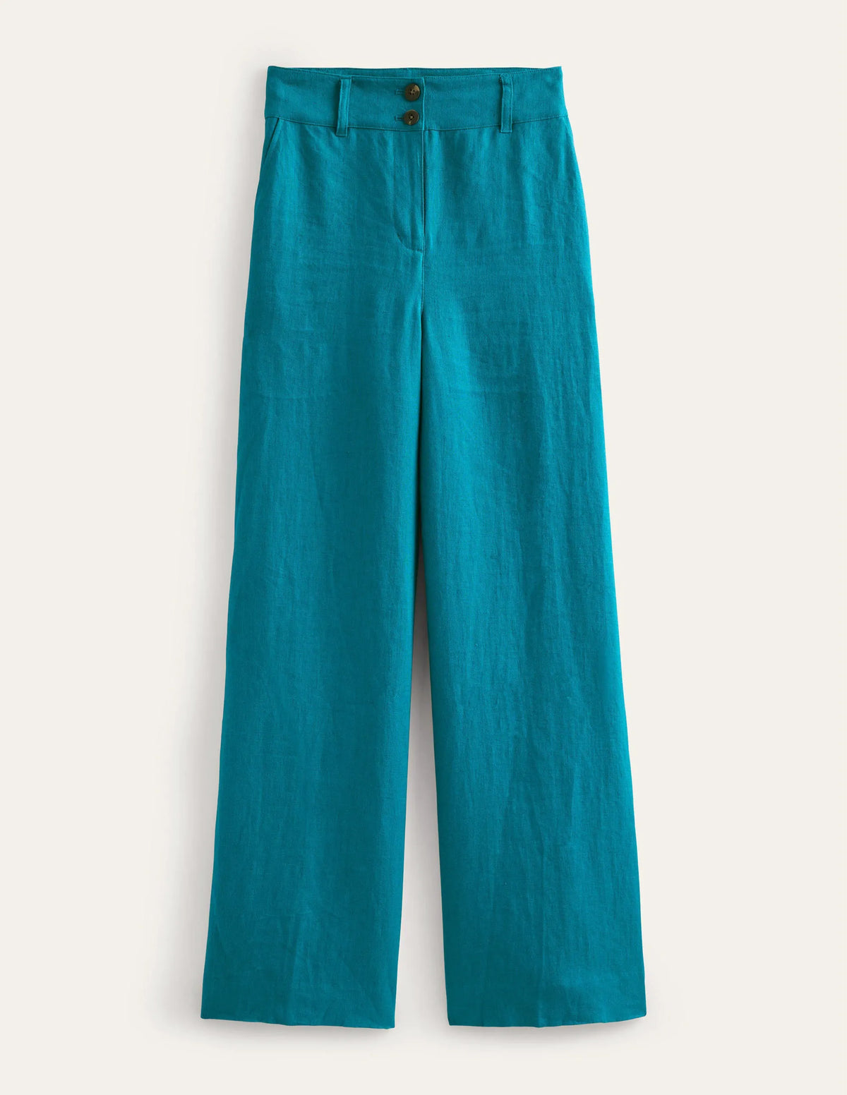Highbury Linen Pants-Crystal Teal
