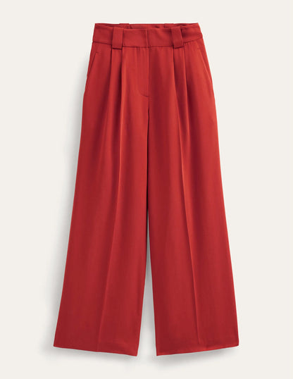 Islington Wide Leg Pants-Tomato