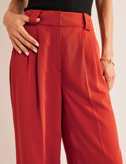 Islington Wide Leg Pants-Tomato