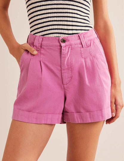 Casual Cotton Shorts-Plum Blossom