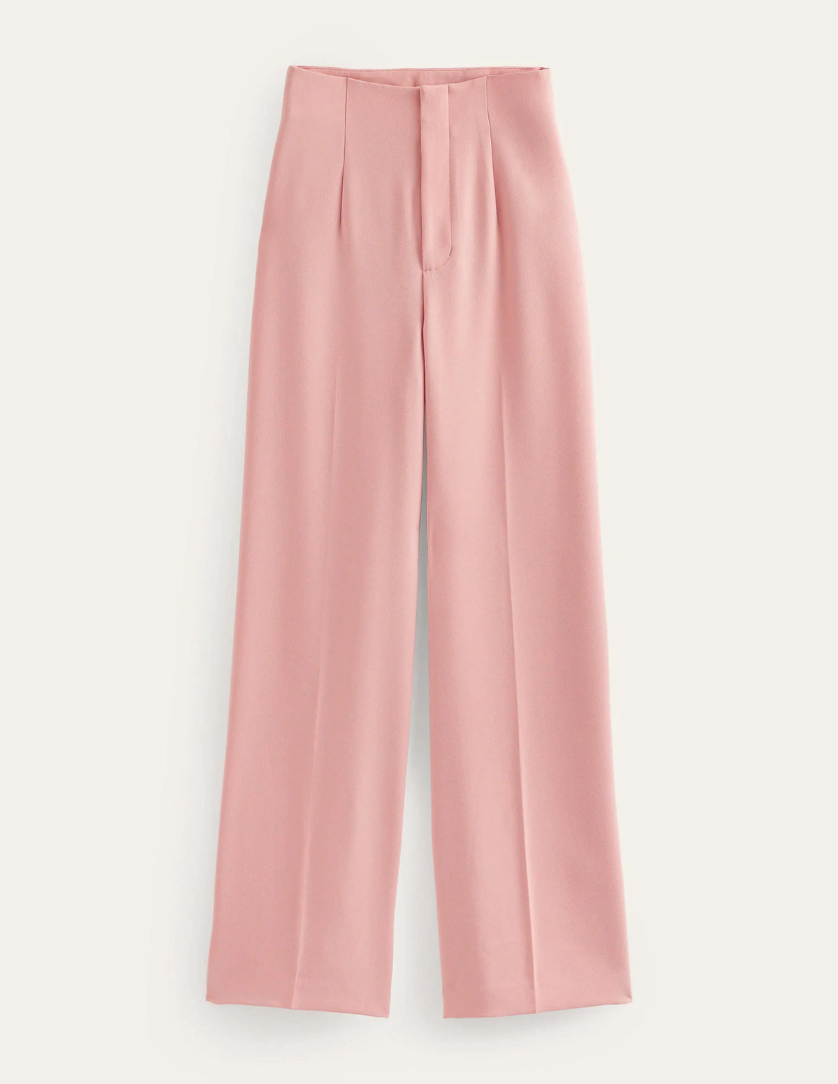 Wide Leg Crepe Pants-Rose Pink