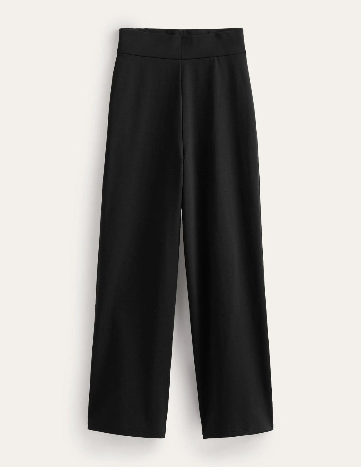 Cropped Jersey Pants-Black