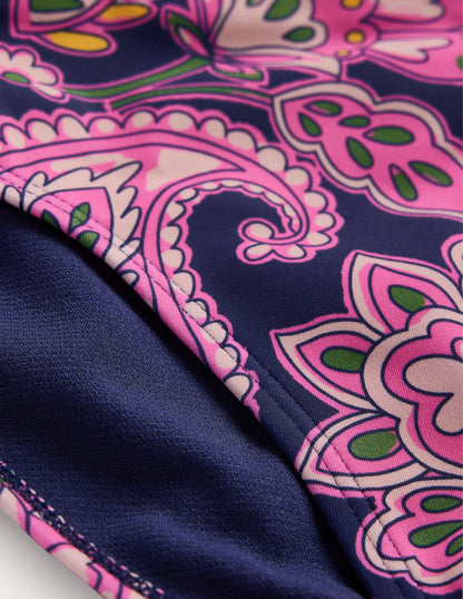 Classic Bikini Bottoms-Navy, Paisley Terrace