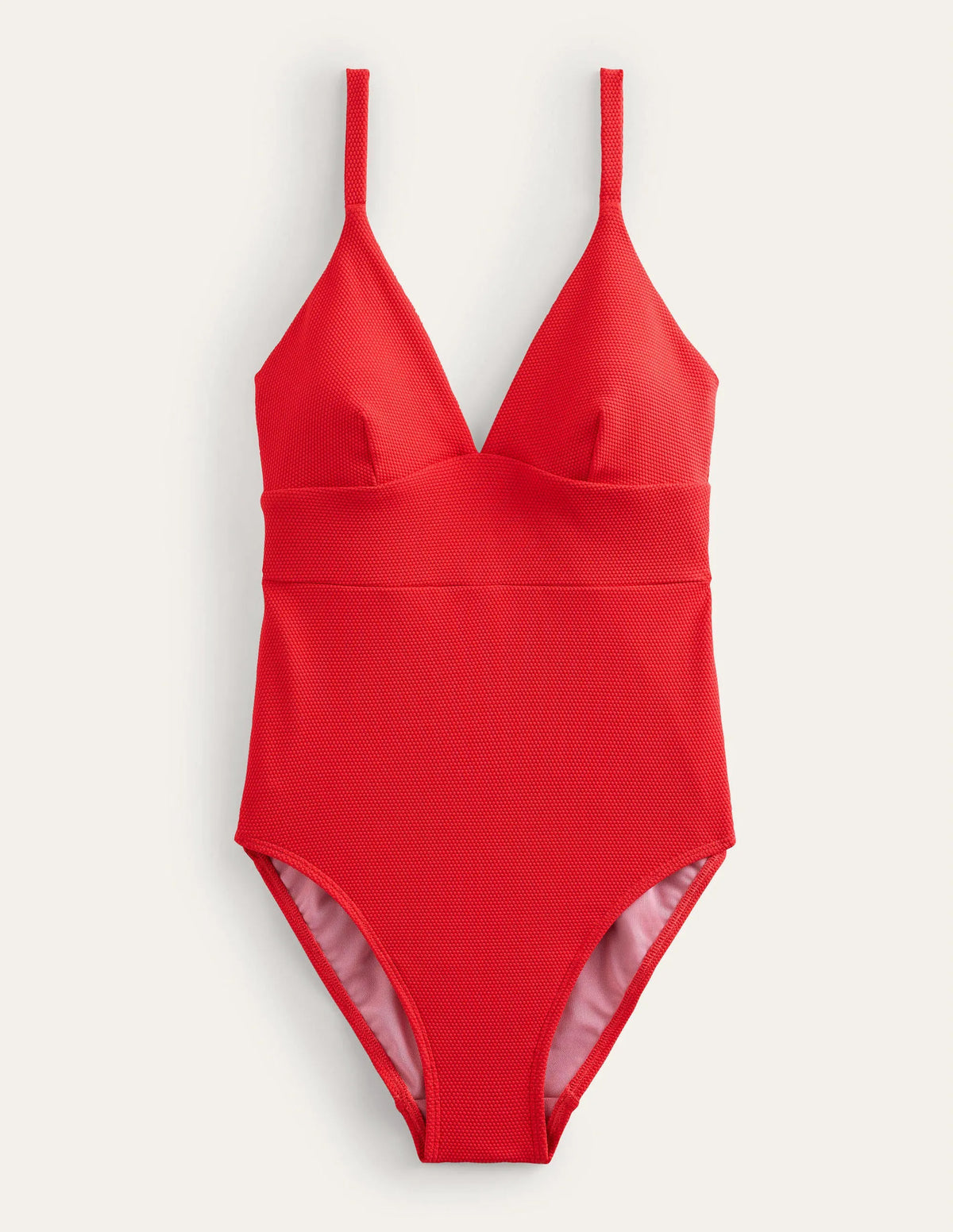 Arezzo V-neck Panel Swimsuit-Tulip Texture