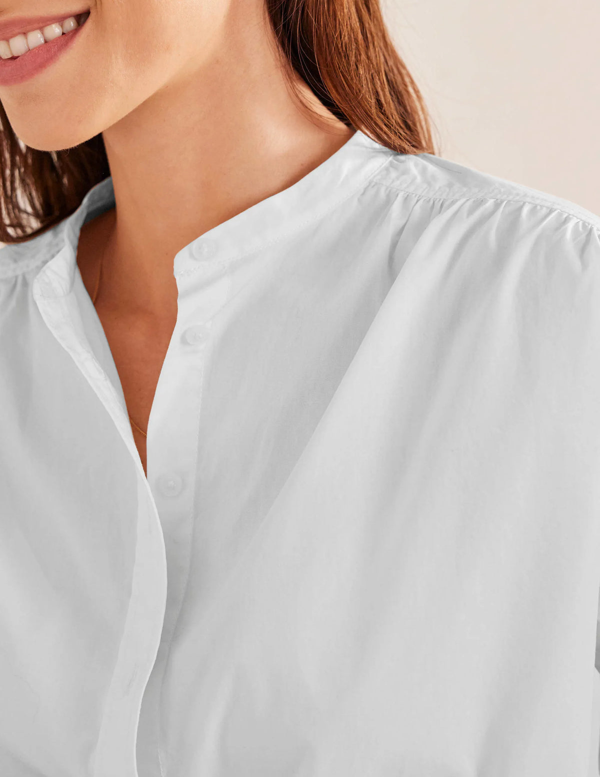 Relaxed Poplin Shirt-White