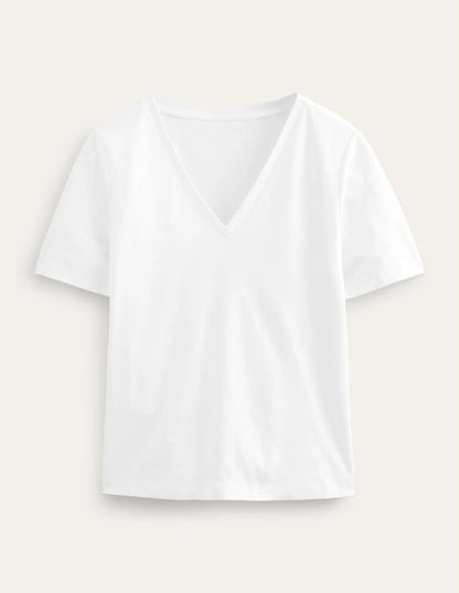 Perfect V-Neck T-Shirt-White