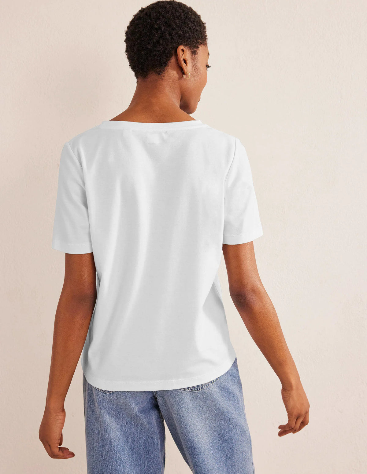 Perfect V-Neck T-Shirt-White