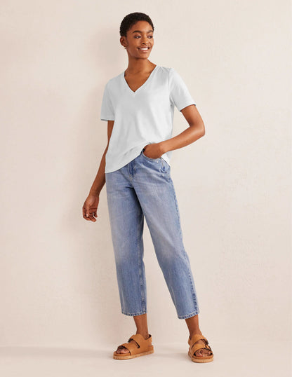 Perfect V-Neck T-Shirt-White