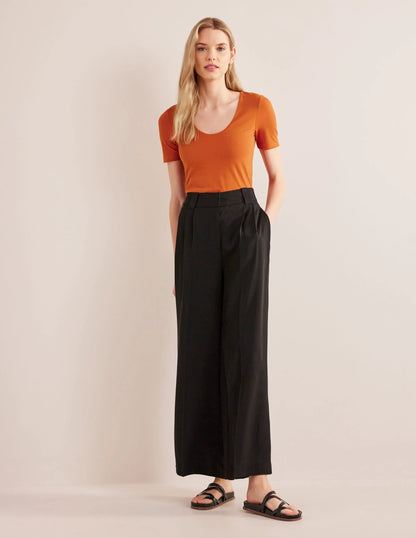 Double Layer Short Sleeve Top-Rust