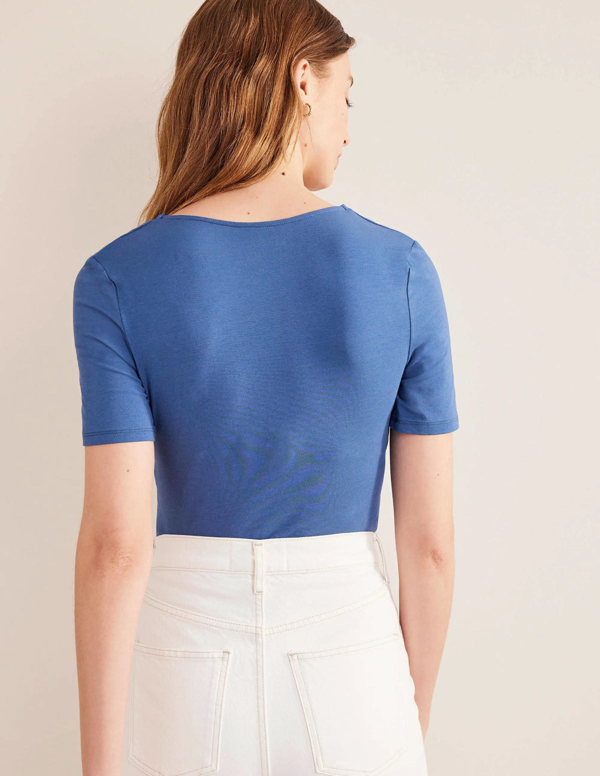 Double Layer Short Sleeve Top-True Navy