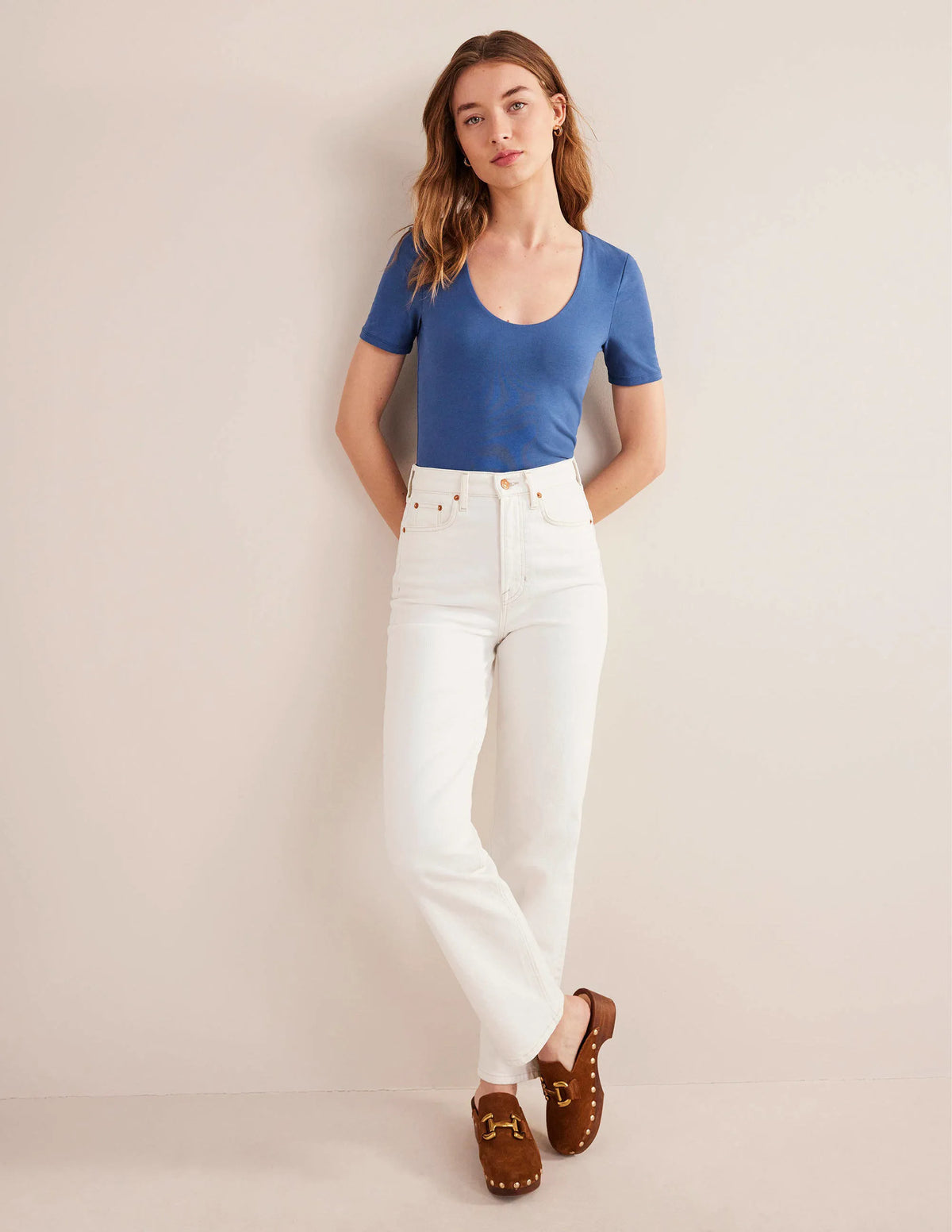 Double Layer Short Sleeve Top-True Navy