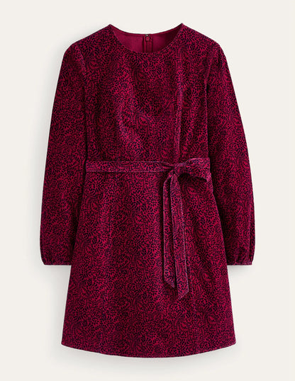Harriet Cord Dress-Warm Cranberry, Pome Sprig
