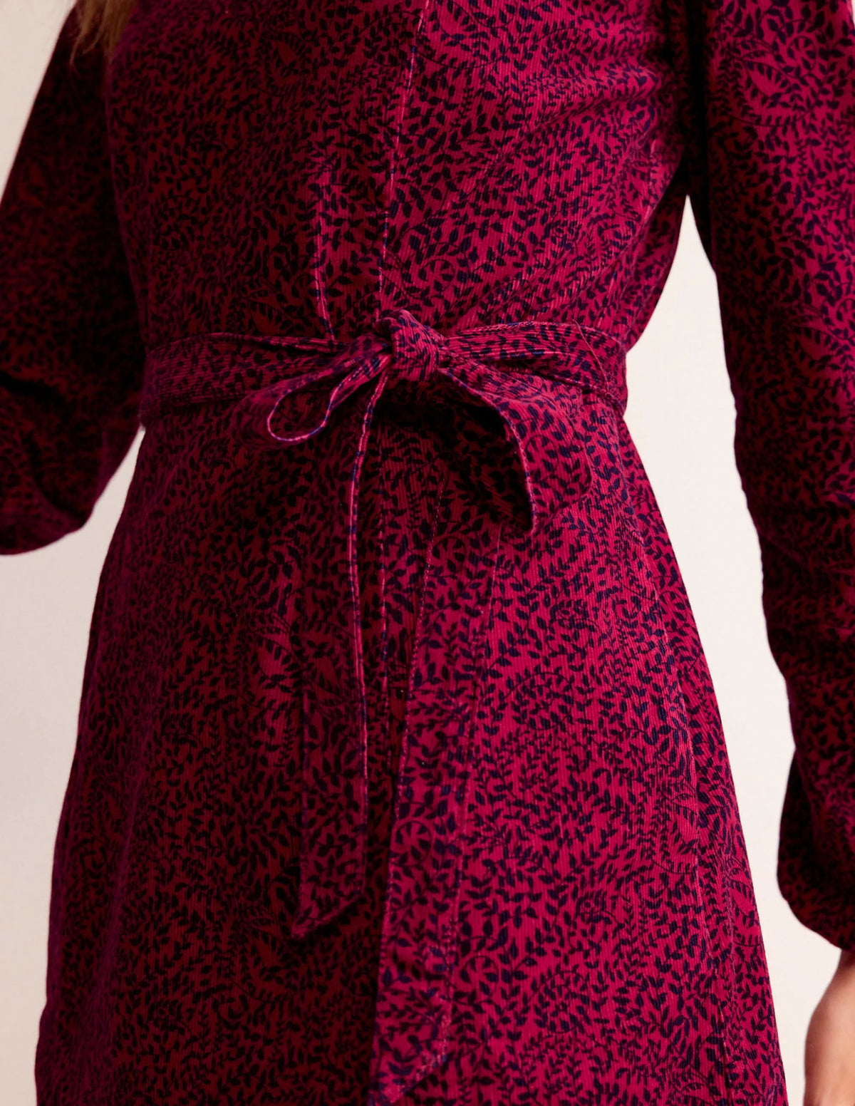 Harriet Cord Dress-Warm Cranberry, Pome Sprig