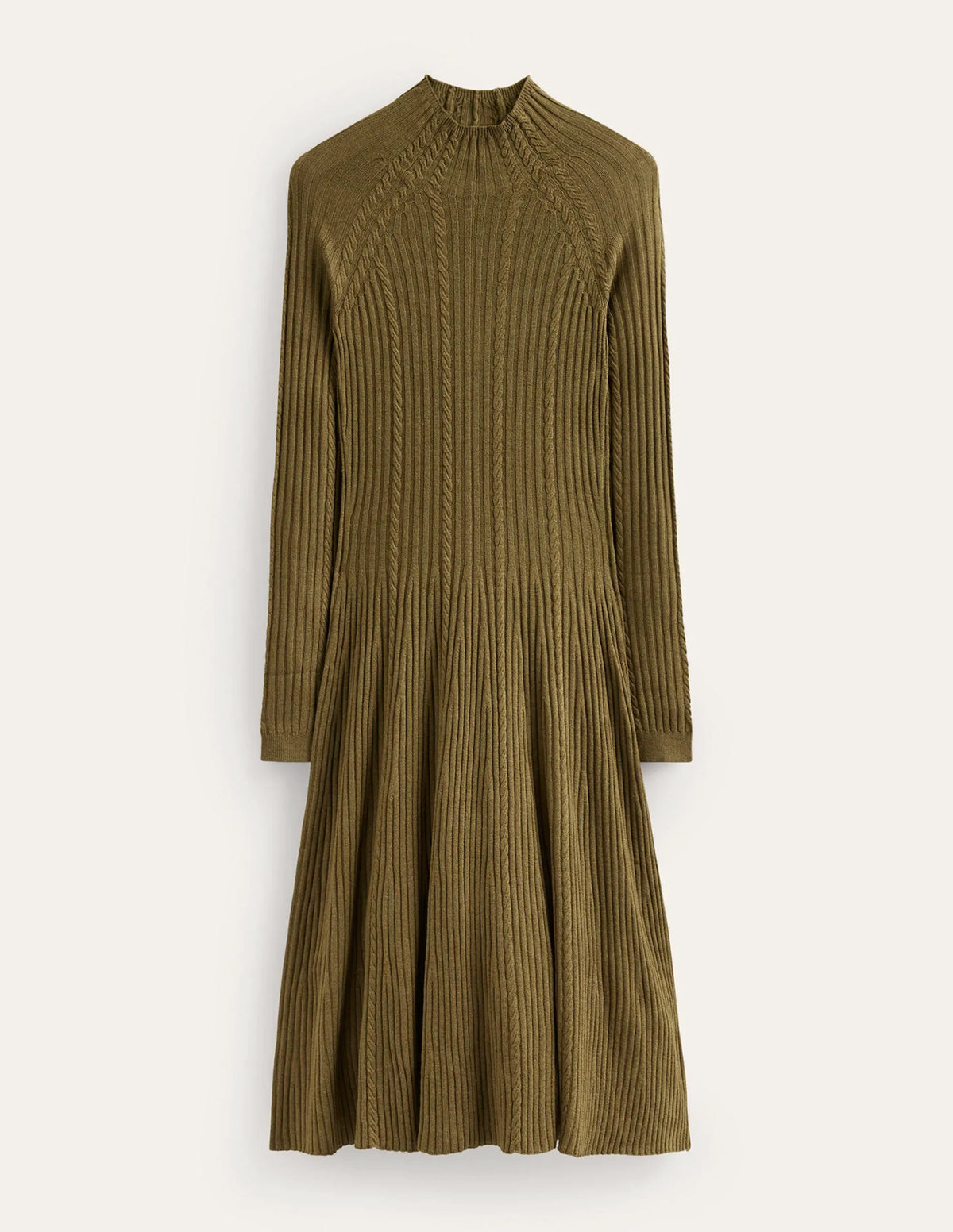 Tessa Knitted Dress-Dark Moss