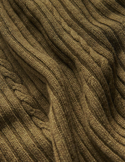 Tessa Knitted Dress-Dark Moss