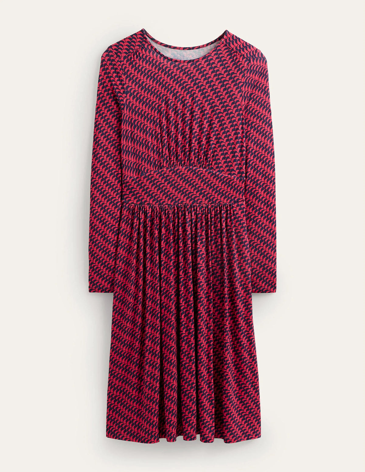 Thea Short Jersey Dress-Pop Peony, Geo fall