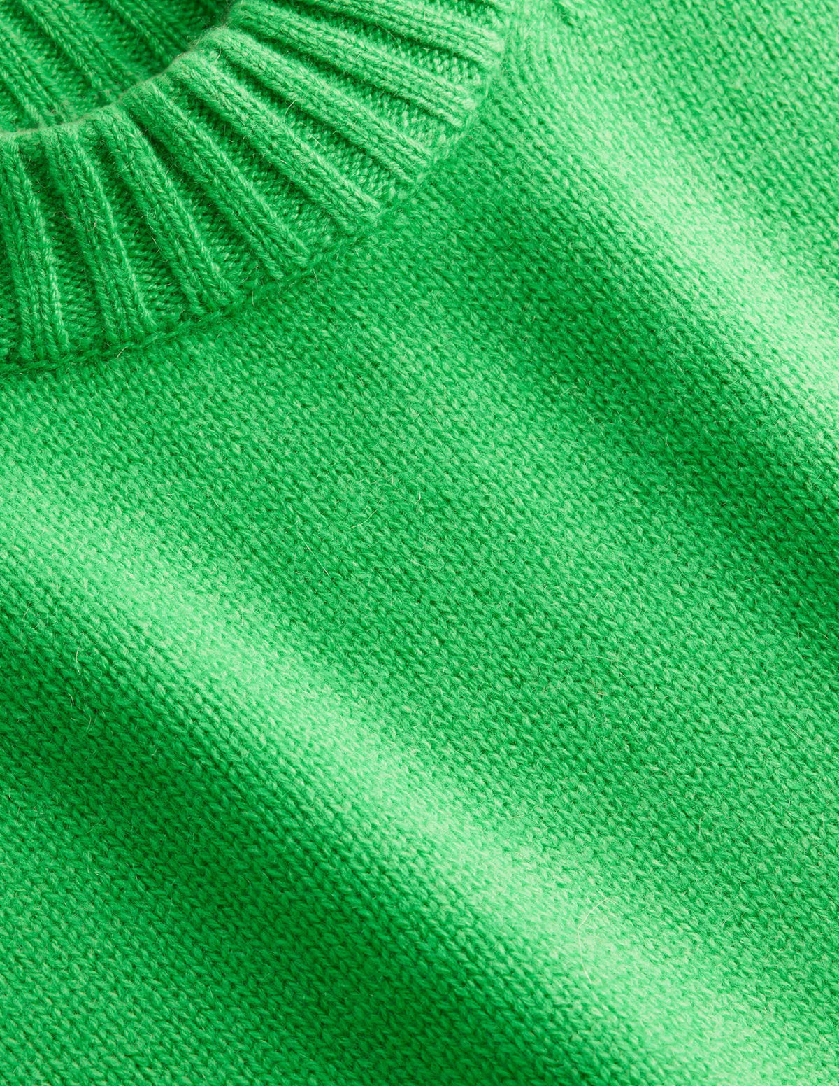 Chunky Cashmere Crew Neck Vest-Pigment Green