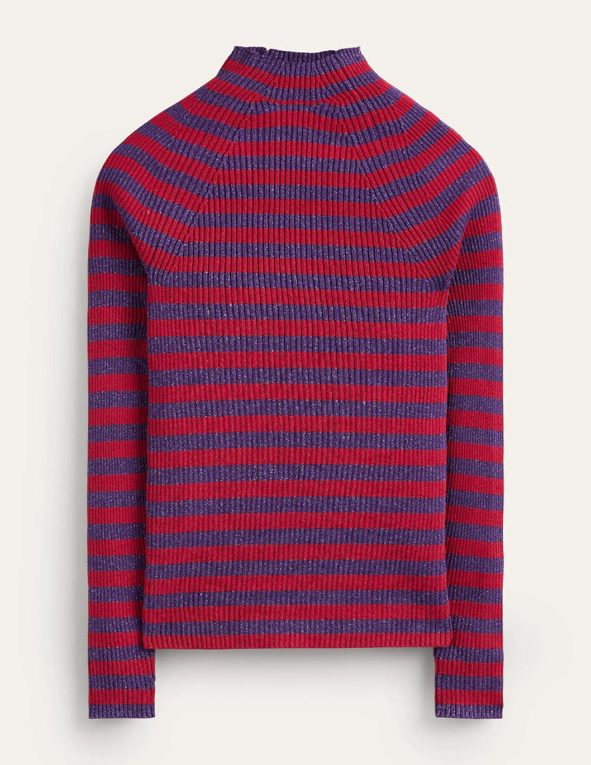 Matilda Sparkle Sweater-Rich Violet and Dark Red
