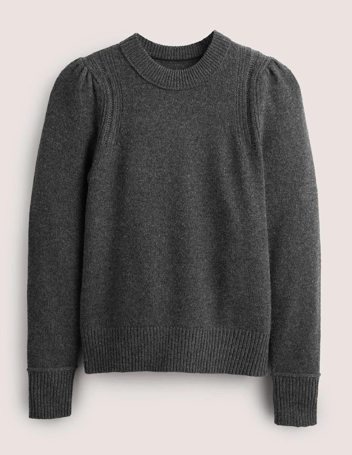 Lofty Cashmere Sweater-Charcoal Melange