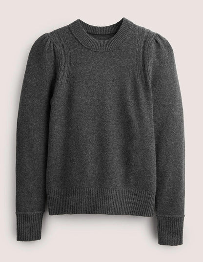 Lofty Cashmere Sweater-Charcoal Melange