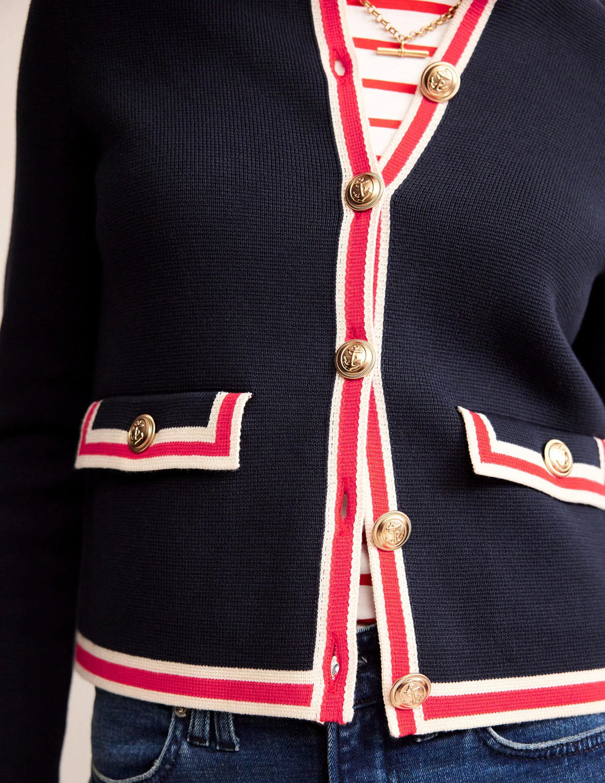 Holly Knitted Jacket-Navy