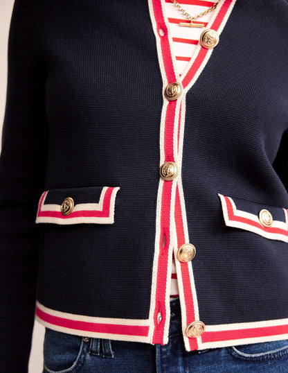Holly Knitted Jacket-Navy
