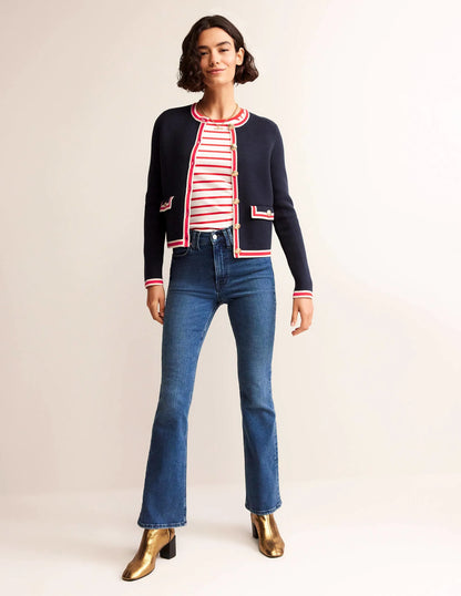 Holly Knitted Jacket-Navy
