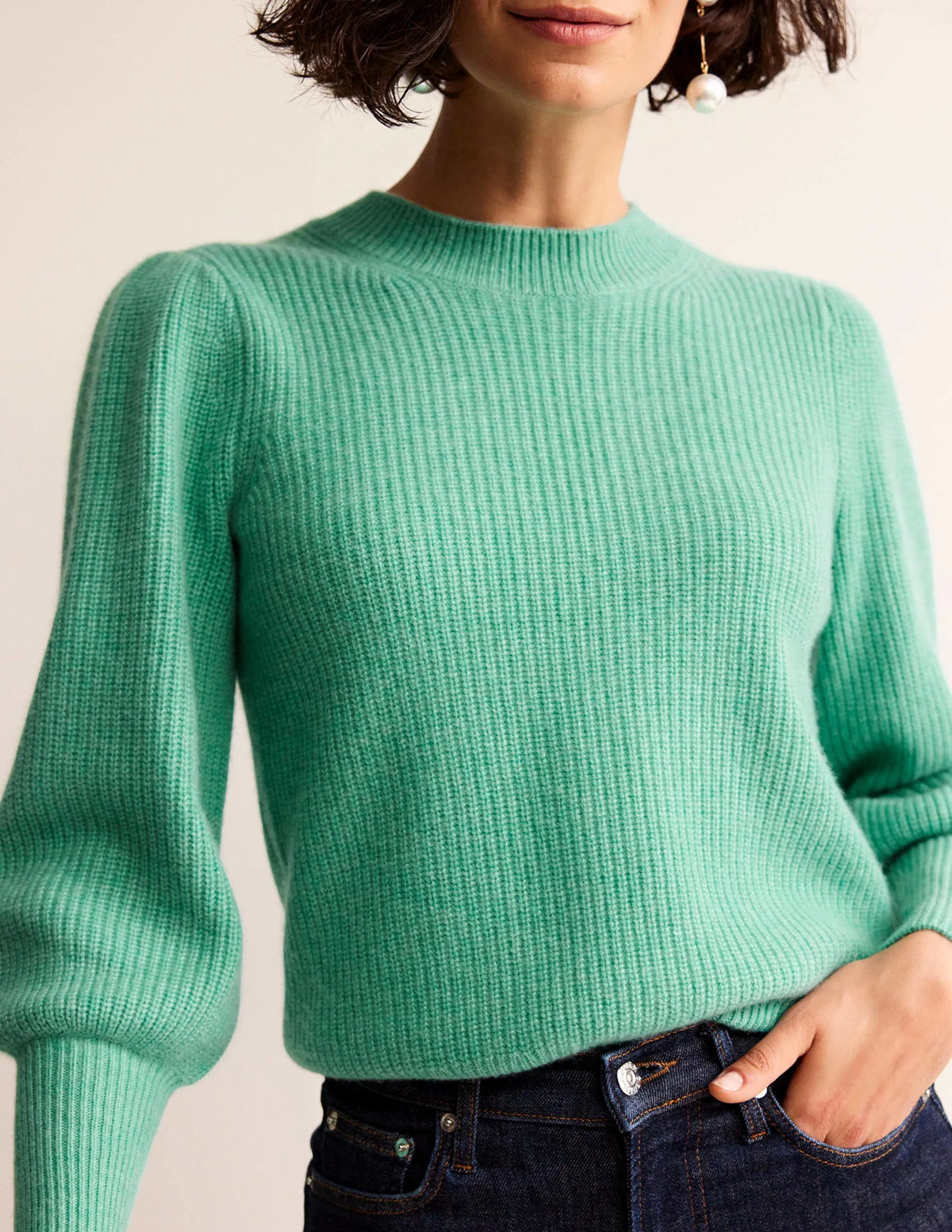 Key Hole Cashmere Sweater-Indian Ocean