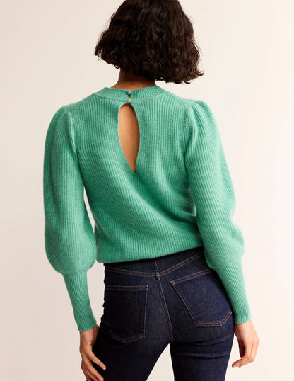 Key Hole Cashmere Sweater-Indian Ocean