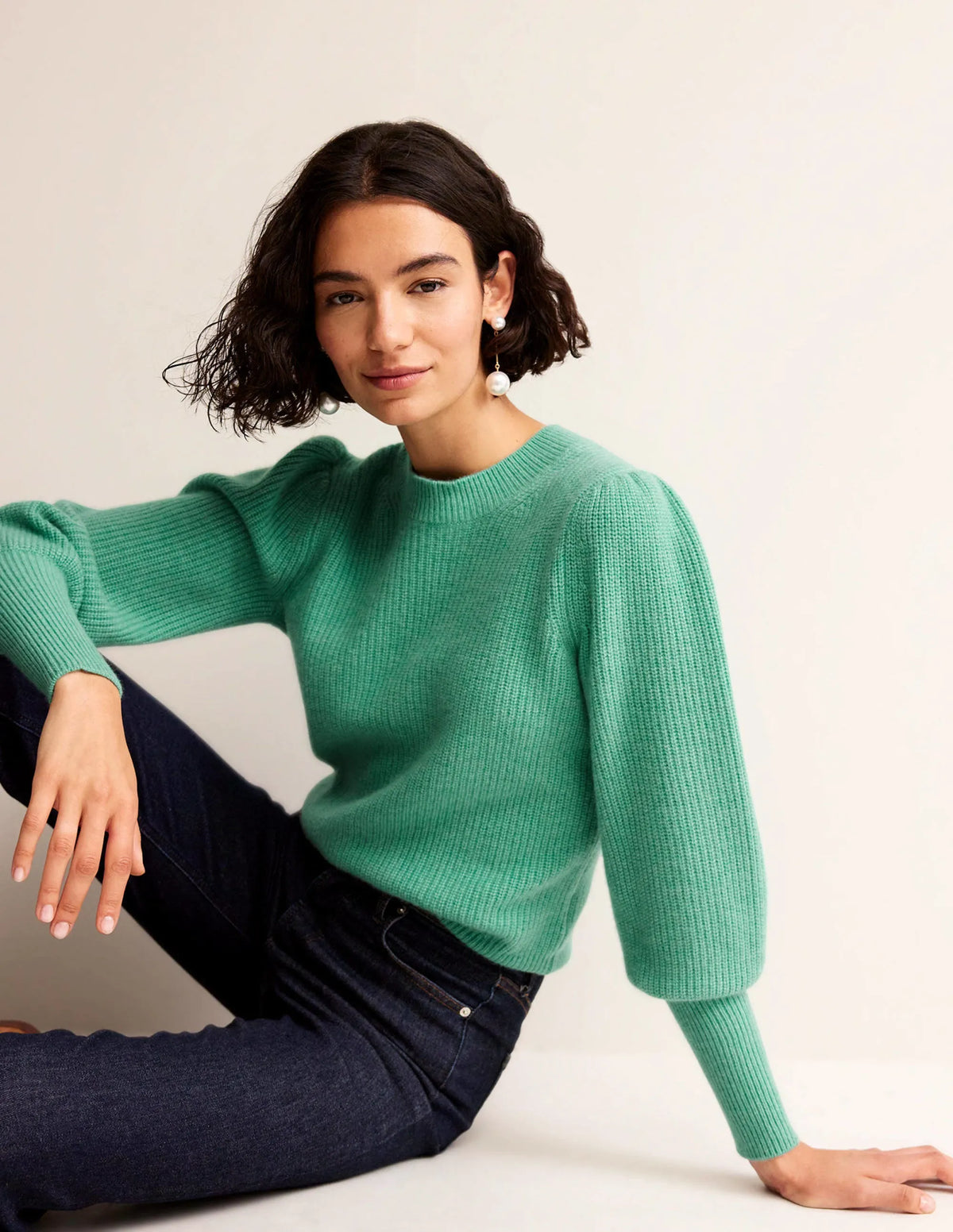 Key Hole Cashmere Sweater-Indian Ocean
