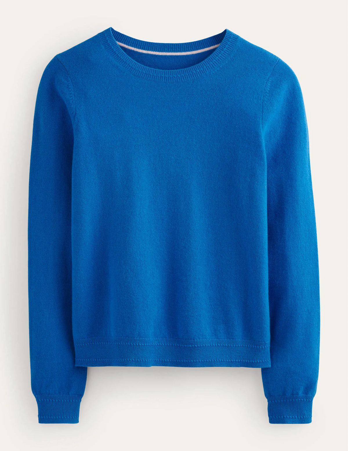 Eva Cashmere Crew Neck Sweater-Cyan