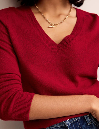 Eva Cashmere V-Neck Sweater-Salsa