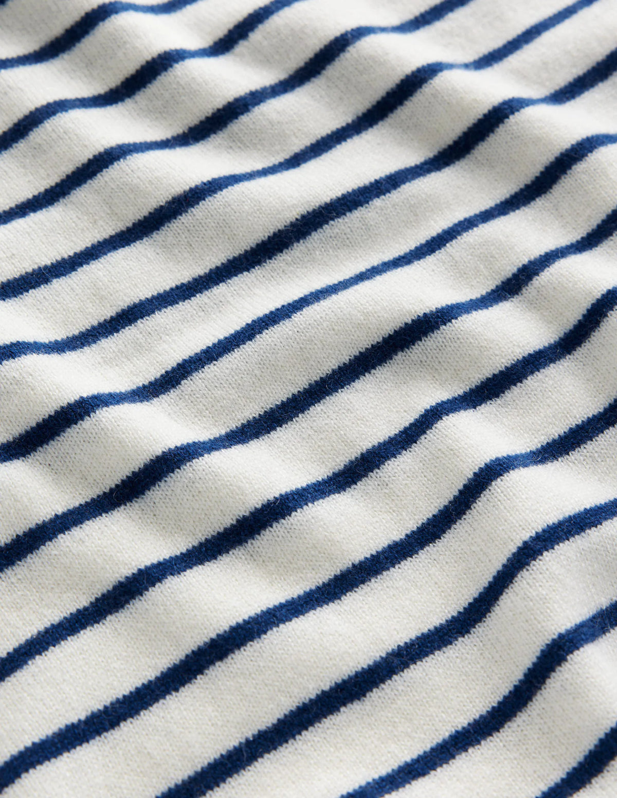 Striped Cashmere Sweater-Ivory / Navy