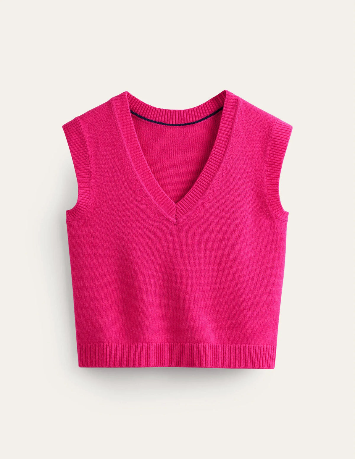 Olivia Merino Vest-Vibrant Pink