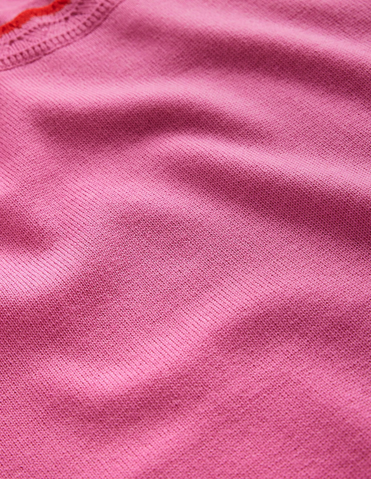 Merino Scalloped T-shirt-Mid Pink