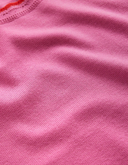Merino Scalloped T-shirt-Mid Pink