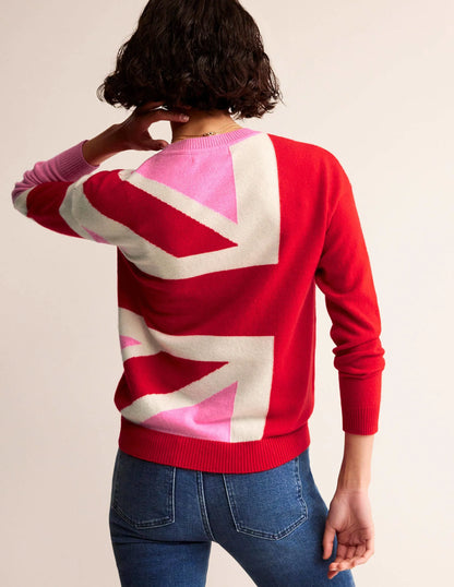 Lydia Cashmere Jumper-Cherry Blossom Melange